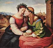 Overbeck, Johann Friedrich Italia and Germania (shulamith and Mary) (mk09) oil painting artist